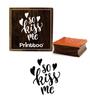Printtoo Scrap Diary Card Print So Kiss Me Word Design Square Wooden Rubber Stamp-2 X 2