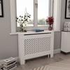 White Radiator Cover VIDAXL - 112x19x81.5 Cm MDF - Extra Storage Space for Your Living Room
