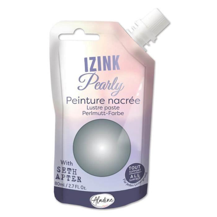 Peinture - Izink - Pearly - Argent - 80ml - Multi-supports crémeuse
