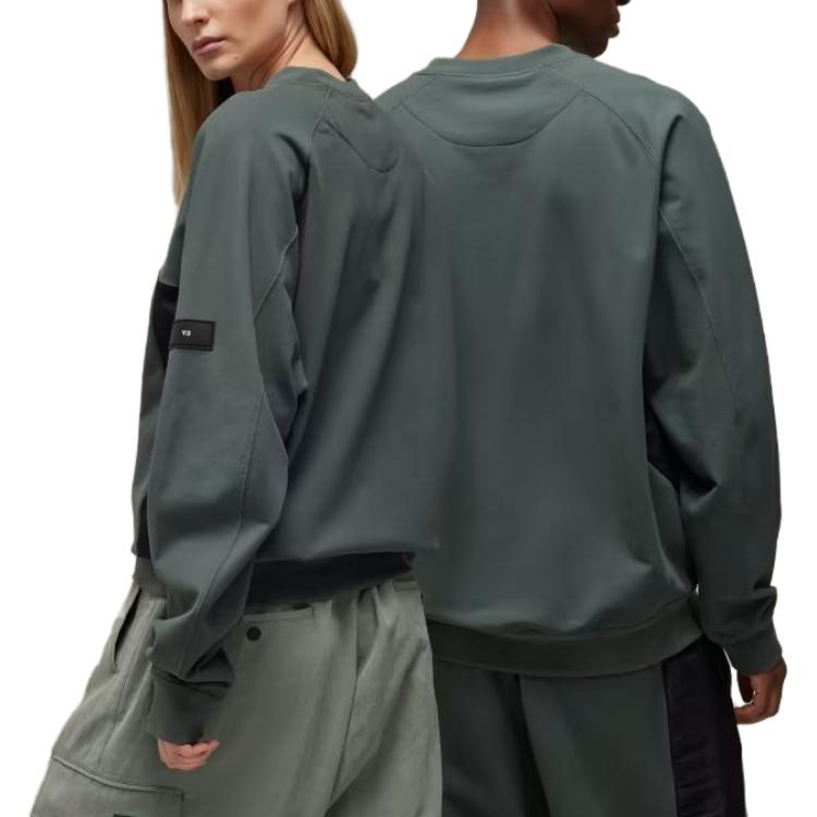 Men's Sweatshirt adidas Y-3 Stretch Terry Crew Logo-patch Sweatshirt