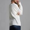 IHUASU Autumn and Winter Big Size Women's Commuter Cross Splicing Knit Sweater
