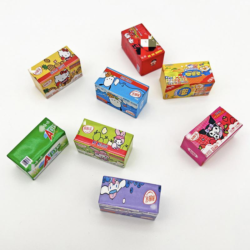 8/10 шт. миниатюрный кукольный домик имитация ящика для молока супермаркет магазин еды мини-коробка для напитков для кукольных аксессуаров игрушка