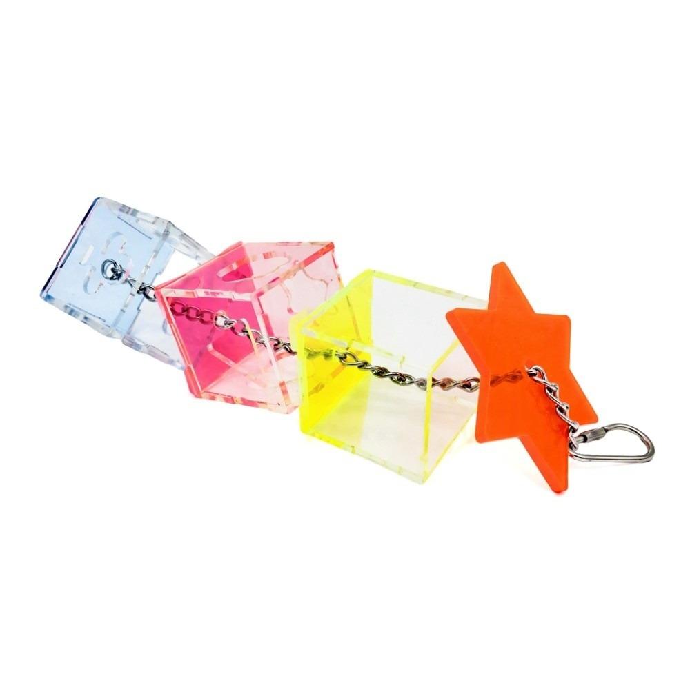 Transparent Acrylic Foraging Toy Multilayer Creative Parrot Feeder Treat Foraging Toy For Birds