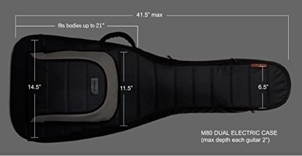 Mono КЕЙС Моно кейс M802G для хранения электрогитары M-80-2G-BLK (2-х компонентный тип) []