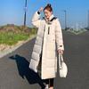 Осень-зима, утепленная женская теплая длинная парка, женская однотонная свободная куртка с капюшоном и большим карманом, верхняя одежда