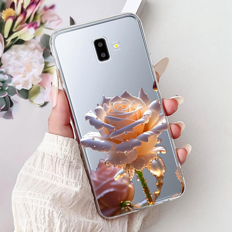 Чехол для Samsung Galaxy J6 Plus SM-J610F Милый Модный Чехол с Рисунком Сердечко Мягкий Силиконовый Чехол для Samsung J6 J600F J6+ Корпус