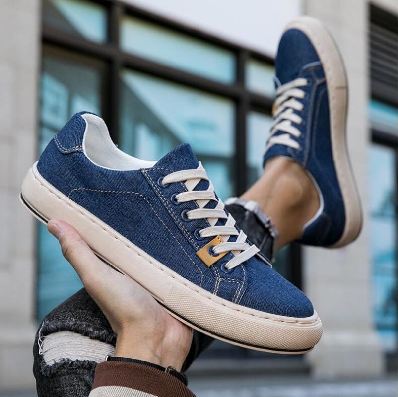 Mens Casual Shoes Cloth Lace-up Flat Shoes Free Shipping New Male Sneakers Luxury Design Canvas Shoes for Men
