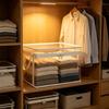 Прозрачные коробки для хранения на молнии, набор из 3 штук с ручками для переноски, для сезонной одежды, повседневных вещей и хранения в спальне