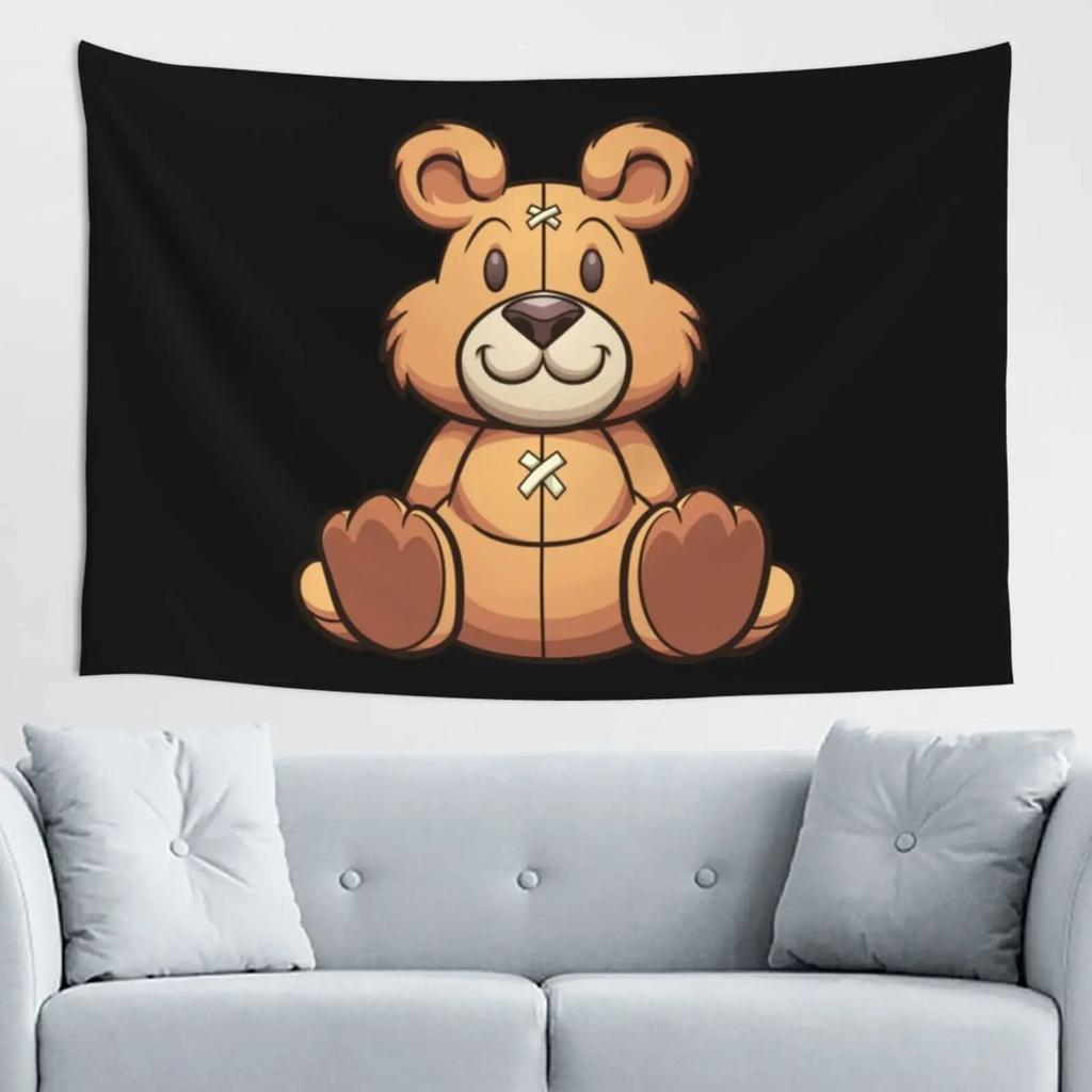Cartoon Bear Background Cloth Office Living Room Tapestry Home Wall Decoration Tapestry