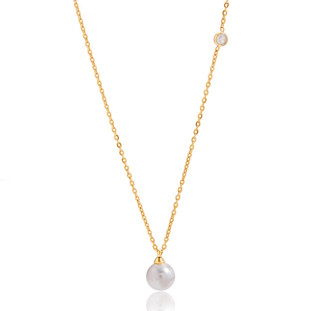 Колье-подвеска Yori из стеклянного жемчуга, геометрическое, с покрытием PVD 18K золотом, популярное, для повседневного ношения, элегантное, водостойкое, ювелирное изделие, аксессуар в подарок