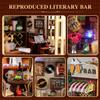 DIY Wooden Miniature House & Book Nook Kits,Bistro Modern Styles Doll House with LED Lights,Furniture,Beginner-Friendly for Adults & Teens,for Lovers