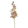 Yellow Artificial Cymbidium Orchid Stem, Faux Orchid with Blooms & Buds, Fake Flower for Home Vase Decor