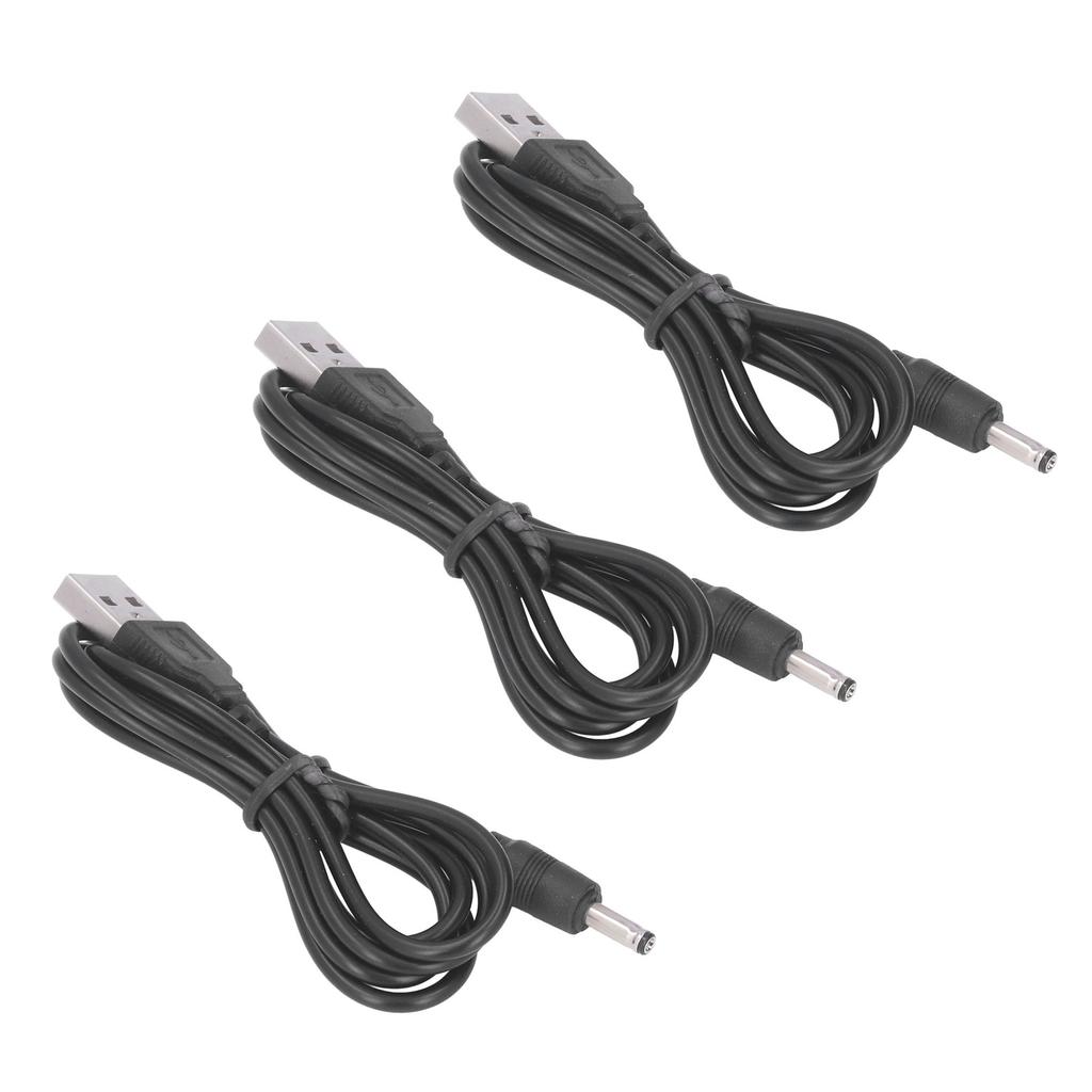 3 шт. USB-кабель питания 3,5x1,35 мм, разъем для зарядки, провод, линия постоянного тока 5 В для вентилятора, динамика телефона
