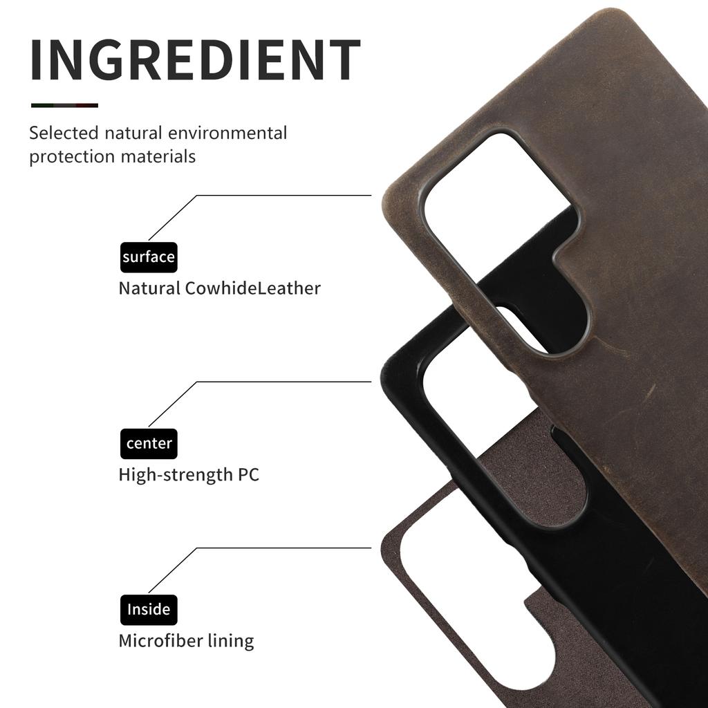 For Magsafe Magnetic Genuine Leather Case For Samsung Galaxy S25 Ultra S24 Plus S23 S22 S21 FE S20 Note20 Ultra Phone Back Cover