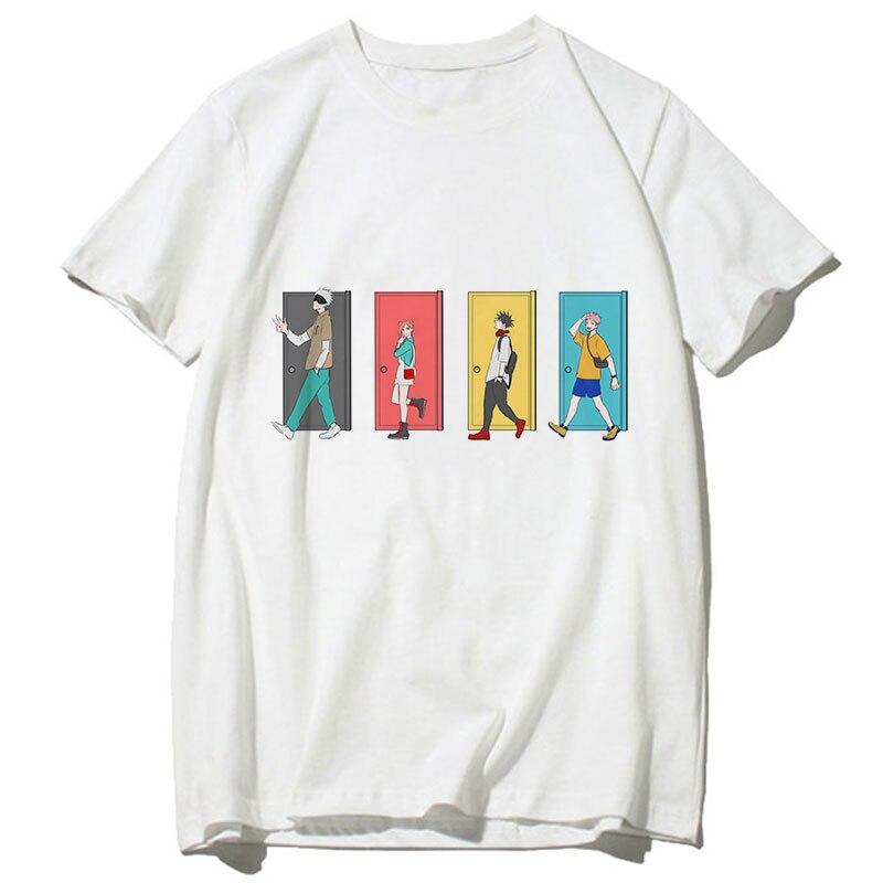 Jujutsu Kaisen Kawaii Графические футболки женские Kawaii летние топы футболка с героями мультфильмов Harajuku японское аниме Ulzzang футболка женская