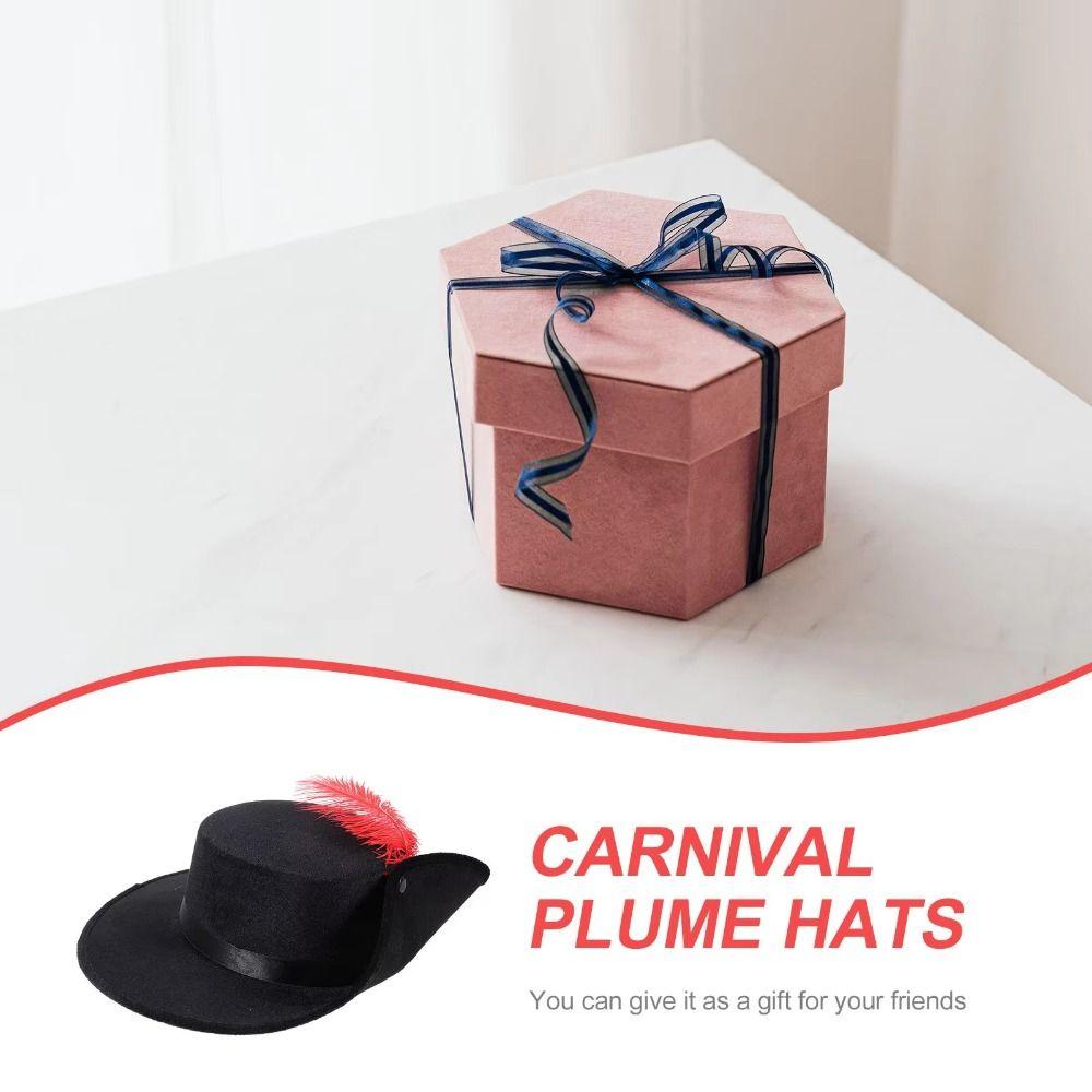 Feather Decor Gentleman Fedoras Hats Wide Brim 1920s Jazz Hat Cosplay Costumes