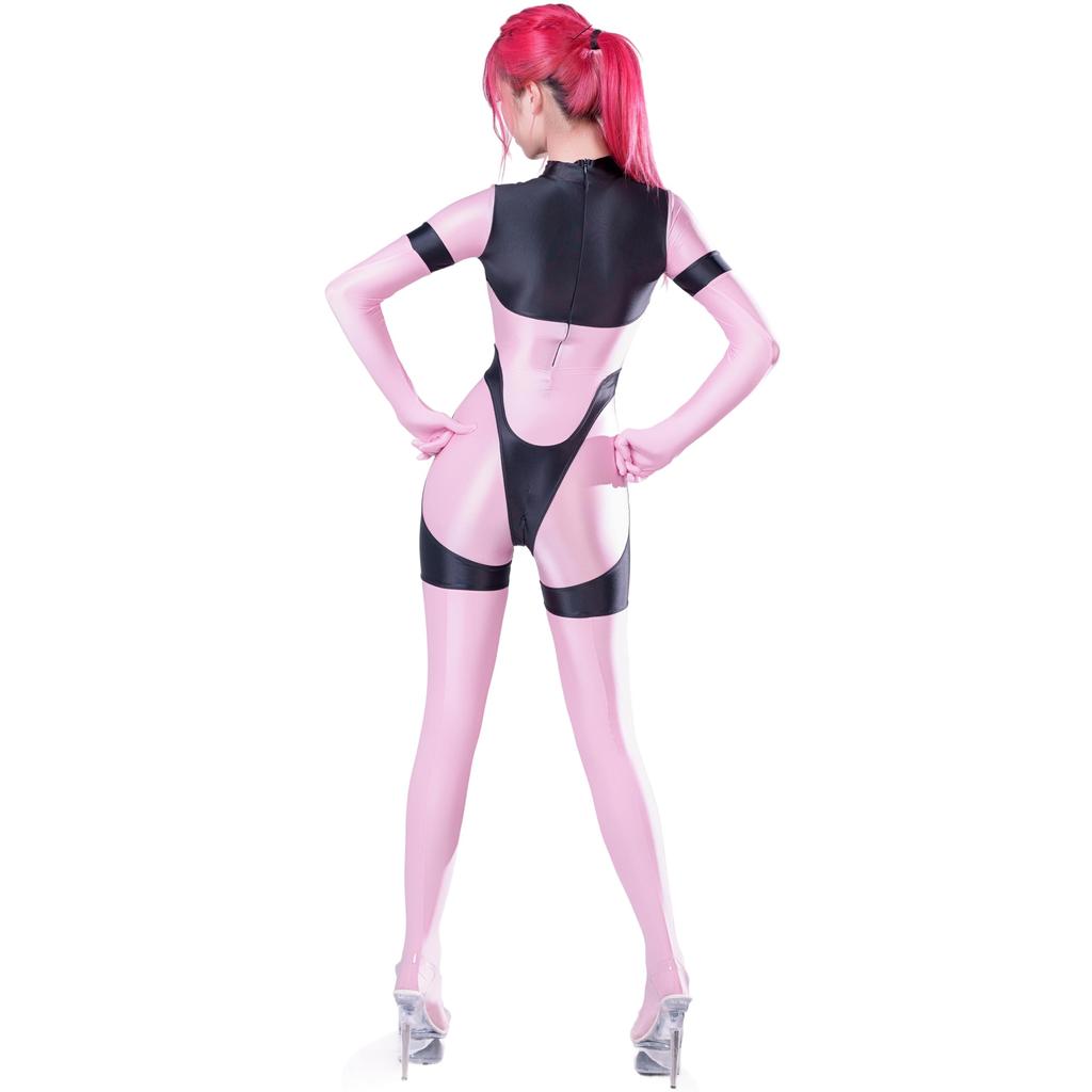 Full Body Sexy Cosplay Smooth Shiny Dance Tights [LOST-G] Tights, Costume, Pantyhose, (PINK, XL)