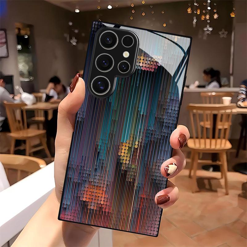Вертикальный цветной 2D чехол для телефона Samsung S26 S25 S24 S23 S22 S21 S20 серии A Защитная крышка из закаленного стекла