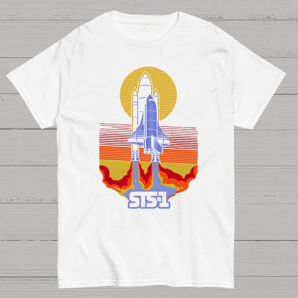 STS-1 Space Shuttle Cotton Summer Casual Cool Loose T-Shirt