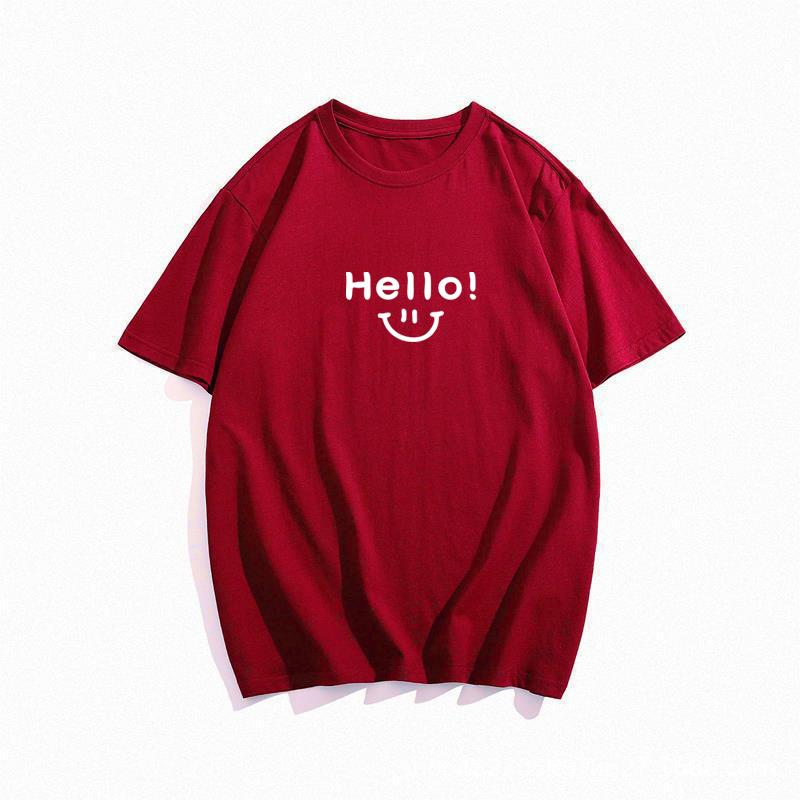 Летняя мужская футболка из хлопка со смайликом и принтом, уличный повседневный топ унисекс с коротким рукавом и круглым вырезом