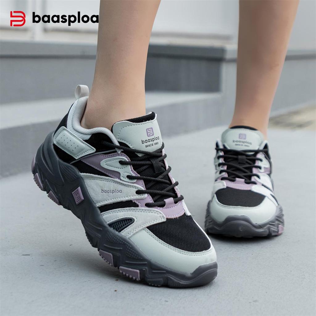 BAASPLOA Women Shoes Mesh Surface Breathable Casual Sports Shoes Light Comfort Non-Slip Outdoor Sports Tennis Shoes Fashion Women Brand Walking Shoes