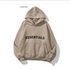 Oversized Letter Print Hooded Sweatshirt Men Warm Fleece Lined Loose Fit Casual Streetwear