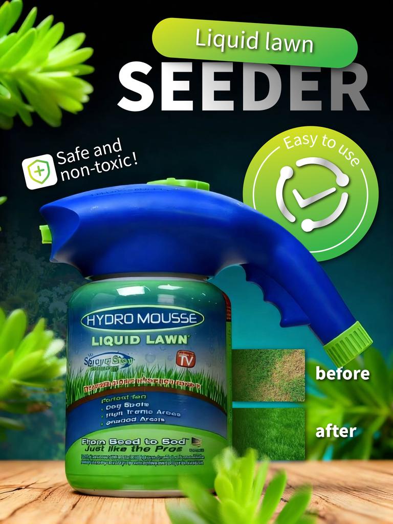 Жидкий газон Hydro Mousse - Распыляемые семена травы для восстановления проплешин
