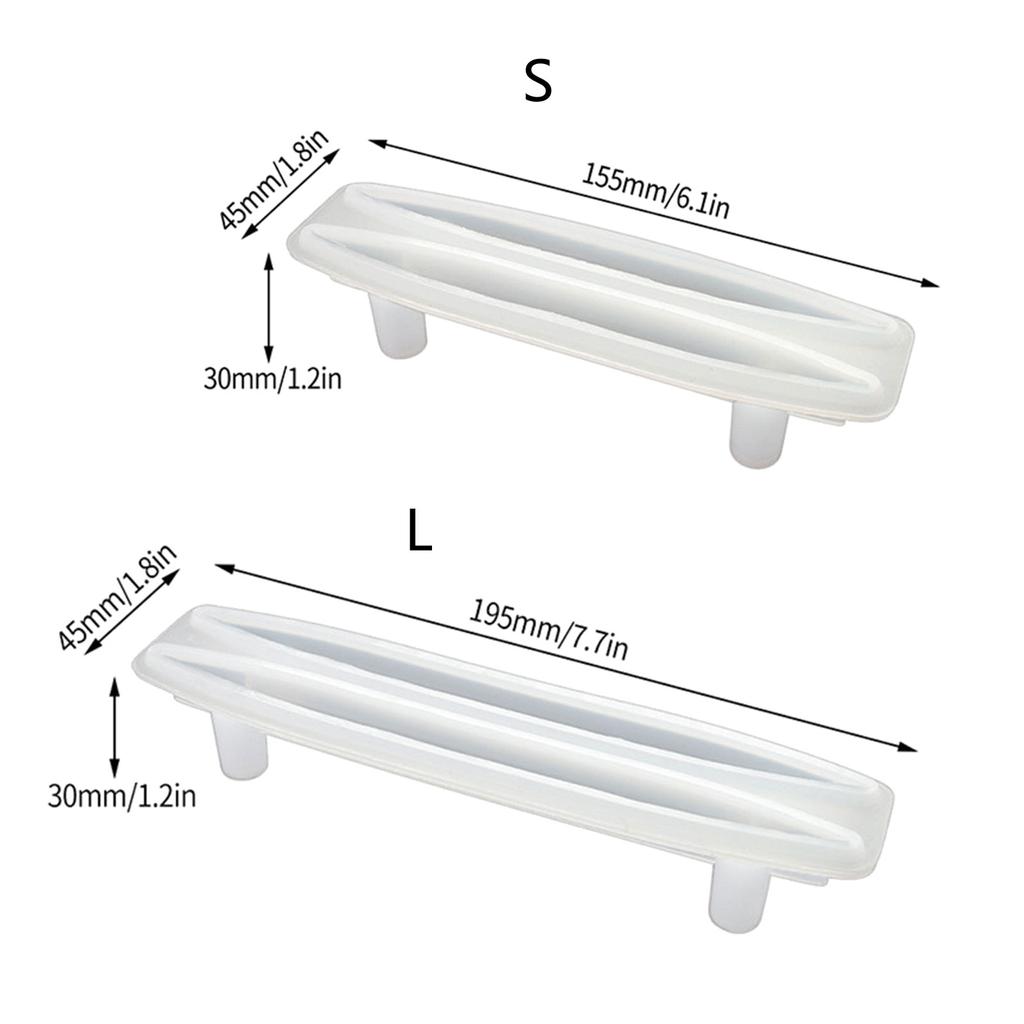 Форма для литья смолы для ручки подноса, форма из смолы для ручки подноса для подноса для сервировки, подноса для украшений, шкафа, буфета