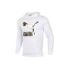 Puma Вязаная свободная дышащая толстовка с капюшоном Gold Label, мужские топы белого цвета 595907-92