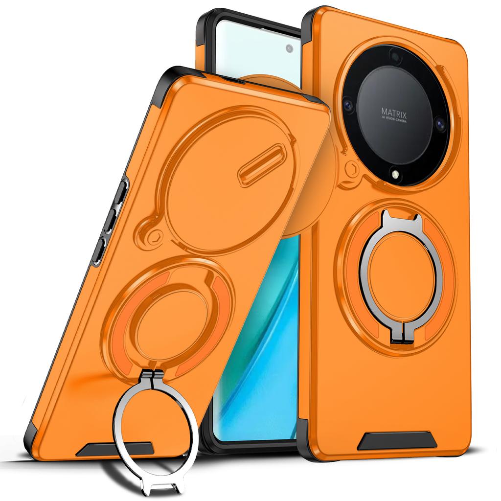 Чехол-подставка с магнитным кольцом для Honor X9A X9B X9C Smart X60 Pro Magic 5 6 7 Lite, сдвижная защита камеры, задняя крышка из ТПУ и пластика