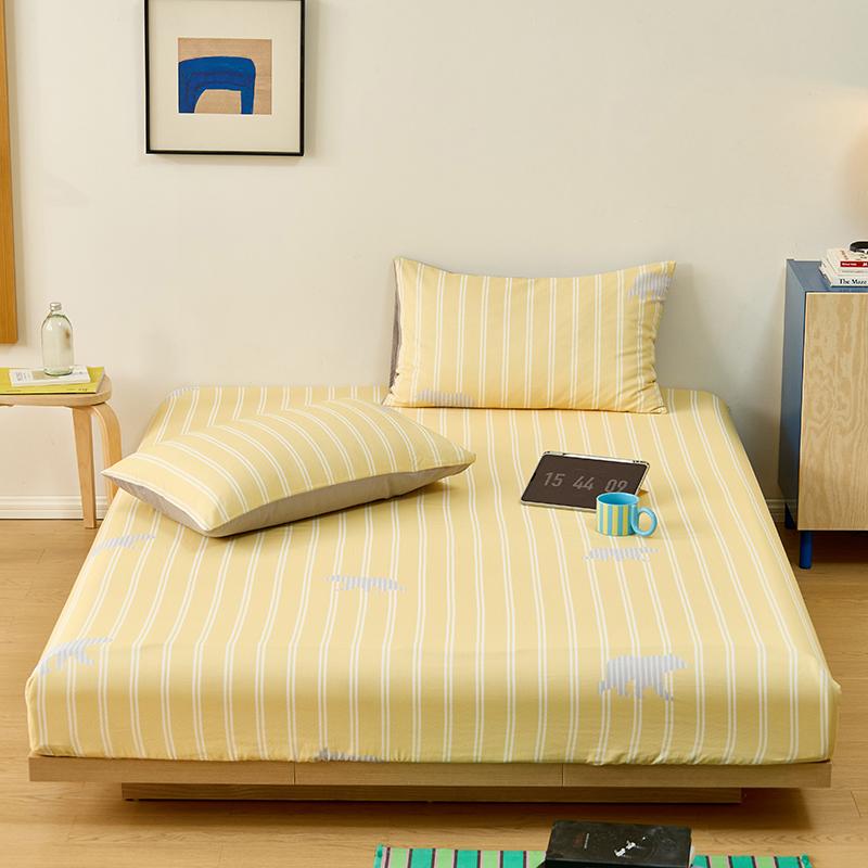 100% Хлопковая Простыня Приятная к коже Простыня на резинке Простой стиль Покрывало для кровати Эластичное Постельное белье простыня (Наволочка Нужен заказ)