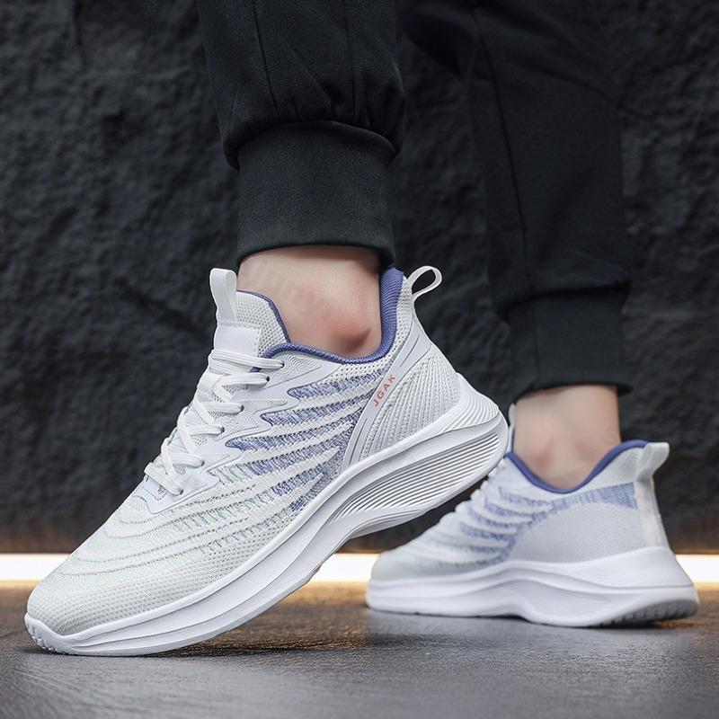 Мода Мужская Мода Тренд Мягкая Подошва Повседневная Спортивная Обувь 2025 Осень Новинка Легкая Дышащая Легкая Вязаная Мелкий Вырез Массивные кроссовки