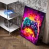 Colorful Neon Gamepad Canvas Painting Print Posters For Gaming Room Living 80s Retro Aesthetics Art Home Wall Decor Pictures