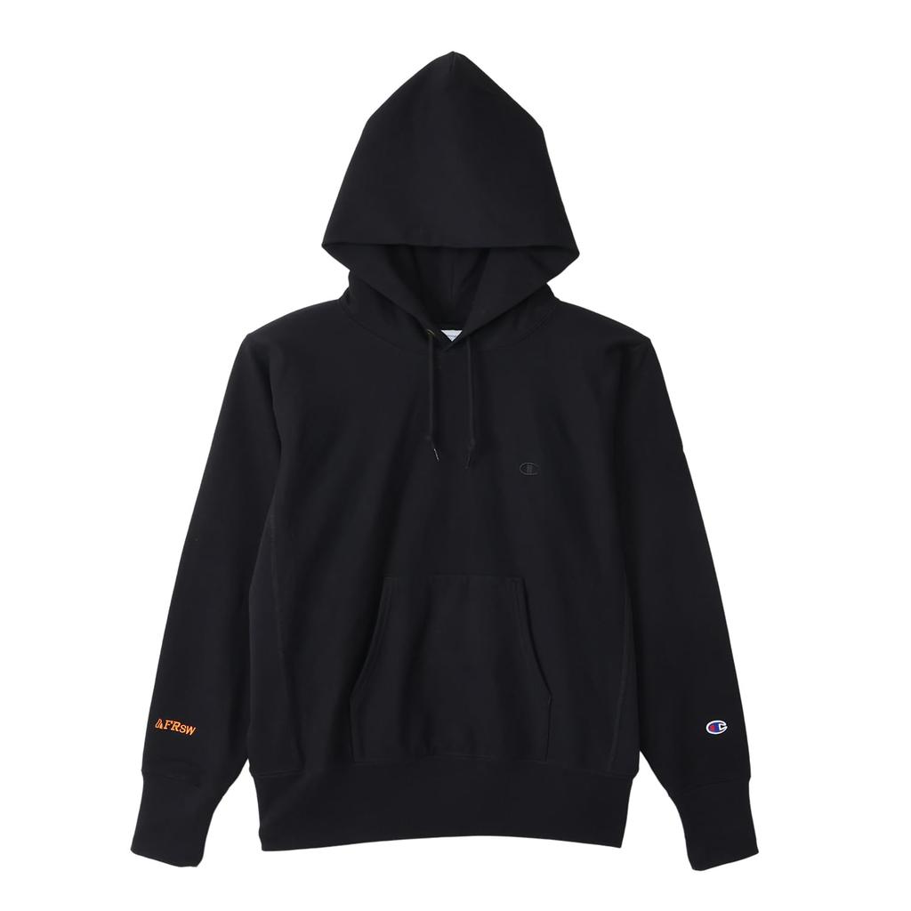 Hoodie Long Sleeve One Point Logo Reverse Hooded Sweatshirt Black M [Champion] Weave(R) REVERSWEAVE(R) C3-Y116 Men's