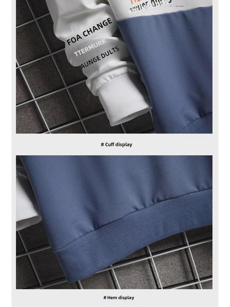 Мужской осенний повседневный спортивный костюм в корейском стиле – модный комплект из двух предметов для подростков и студентов