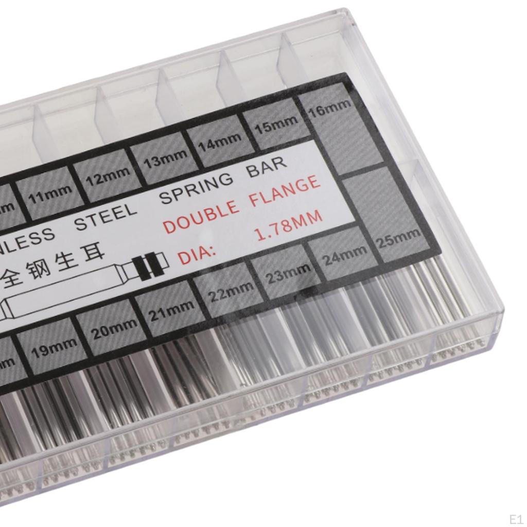 1 коробка соединительных стержней пружинных стержней для часовых ремешков, штифтов для крепления пряжек