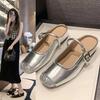 New Inner Height-increasing Cool Slippers 2025 Outer Wear Silver French One-pedal Single Shoes Women's Summer Bag Head Half Slippers Tide