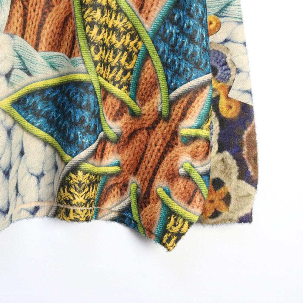 Dimanaf 2024 Новые свитера Пуловеры O-образный вырез Женские свитера Цветочный вязаный узор Печать Свободный свитер