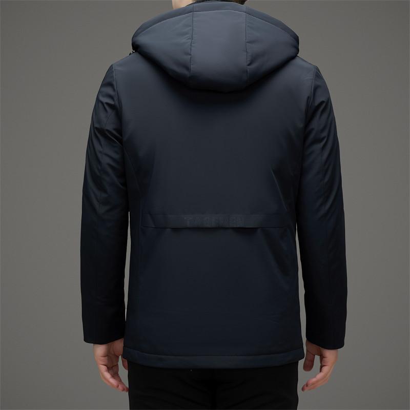 Пуховик мужской легкий и тонкий новый съемный головной убор для пап среднего возраста повседневная теплая мужская куртка