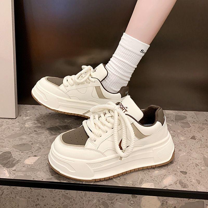 Маленькие белые туфли детские 2024 новые популярные на платформе спортивные кеды женские интернет-знаменитость универсальные повседневные модные весенне-летние