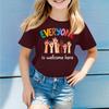 Children's Round Neck Casual Printed Short-sleeved T-shirt Top