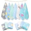 Set of 7 Gauze Baby Baby Face Reversible Hand Newborn Baby Shower Gift Handkerchiefs, Towels, Bibs, Children's Towels, Towels, 100% Cotton, Six-Layer
