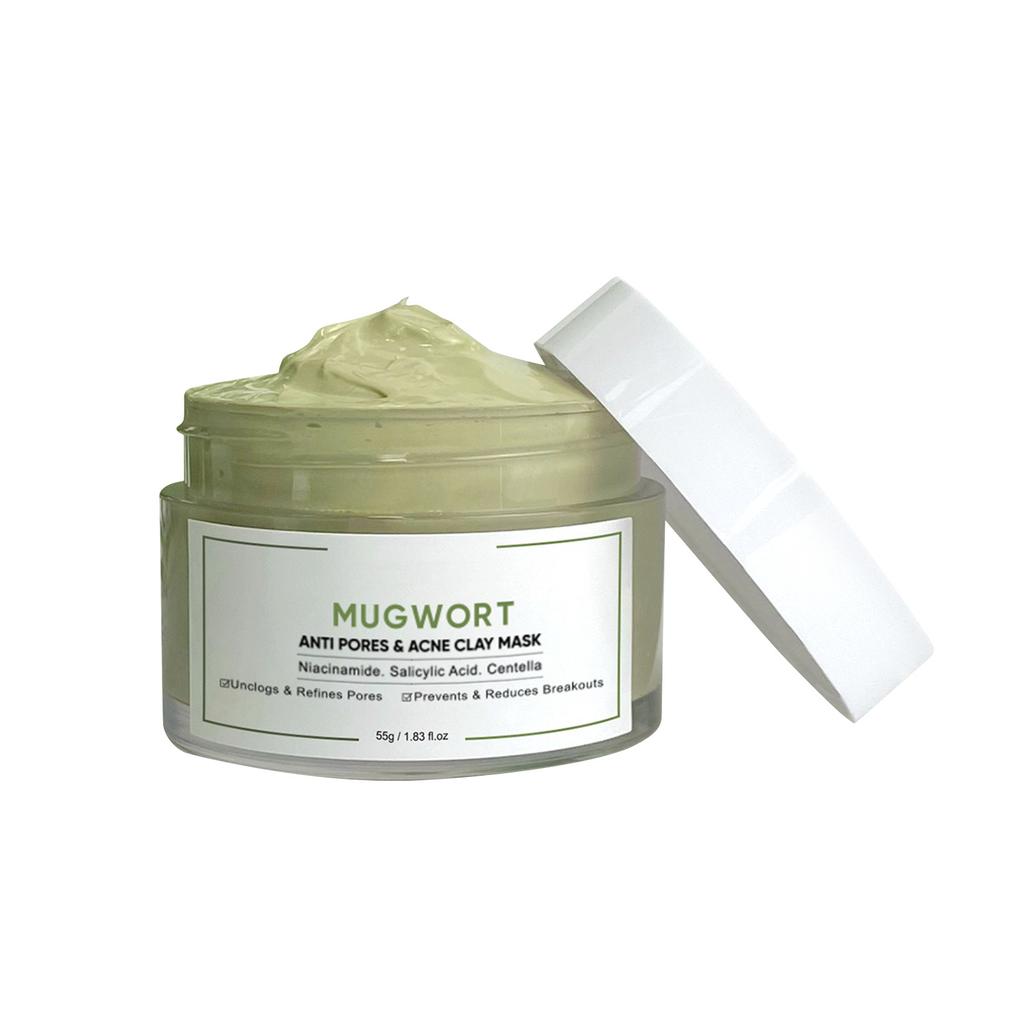 Успокаивающая грязевая маска с зеленым чаем для ухода за кожей, маска для лица, маска для контроля жирности и очищения пор, 50 г