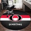 1PC Ottawa Hockey Team Round Rug, Non-slip Chair Mat, Home Decor, Circle Carpet Perfect for Office, Bedroom, Living Room,Christmas gift