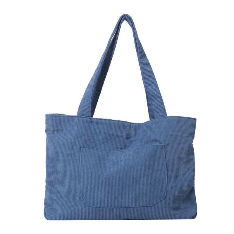 Trendy Simple Tote Bag With Spacious Interior And Soft Structure Ideal For Everyday Commuting In Black White Blue Brown