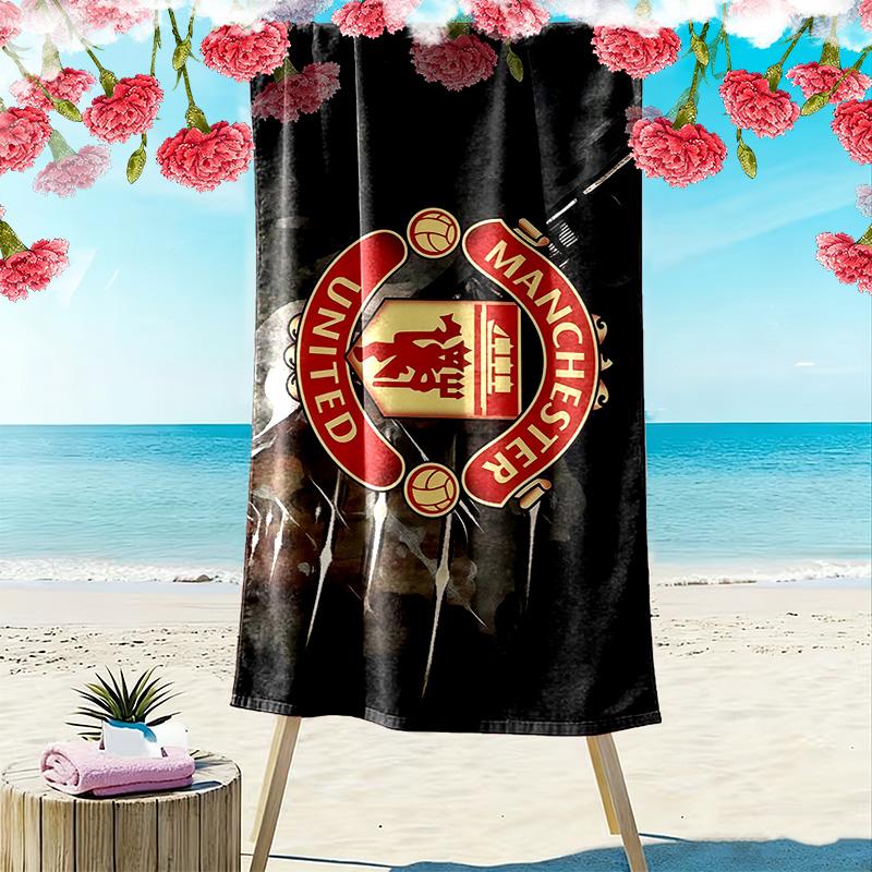 Man United3 Print Beach Towel, Large Soft Quick Dry Towel for Beach Camping Swimming