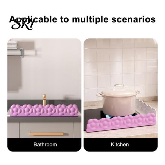 Oil-proof Sink Guard Silicone Splash Non-slip Suction Cup Water Protector Edge Reusable Kitchen Countertop Anti-Splash Shield Board Barrier