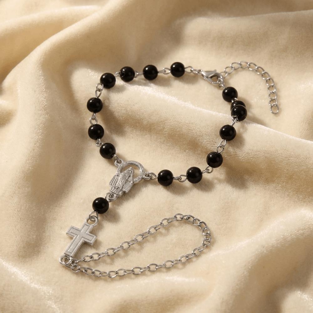 Imitation Pearl Beaded Christian Jewelry Catholic Prayer Accessory Religious Accessory