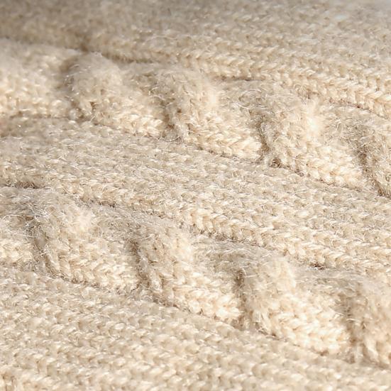 Женские зимние вязаные перчатки, толстые, на флисовой подкладке, теплые перчатки, однотонные перчатки с сенсорным экраном