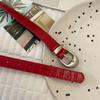 PU Leather Women's Belt Y2k Dress Jeans Belt Fashionable Thin Waist Belt  For Girls